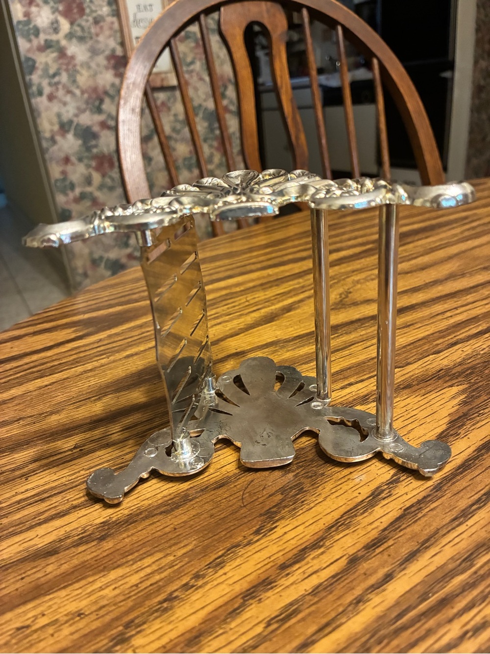 Vintage Silver Plate Knife Rest Caddy | Ornate Victorian Knife Holder | - Picture 5 of 6